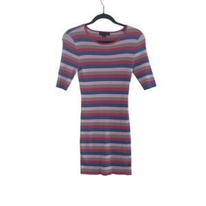 NWOT Sanctuary Women's Multi Color Striped Ribbed Dress Size S